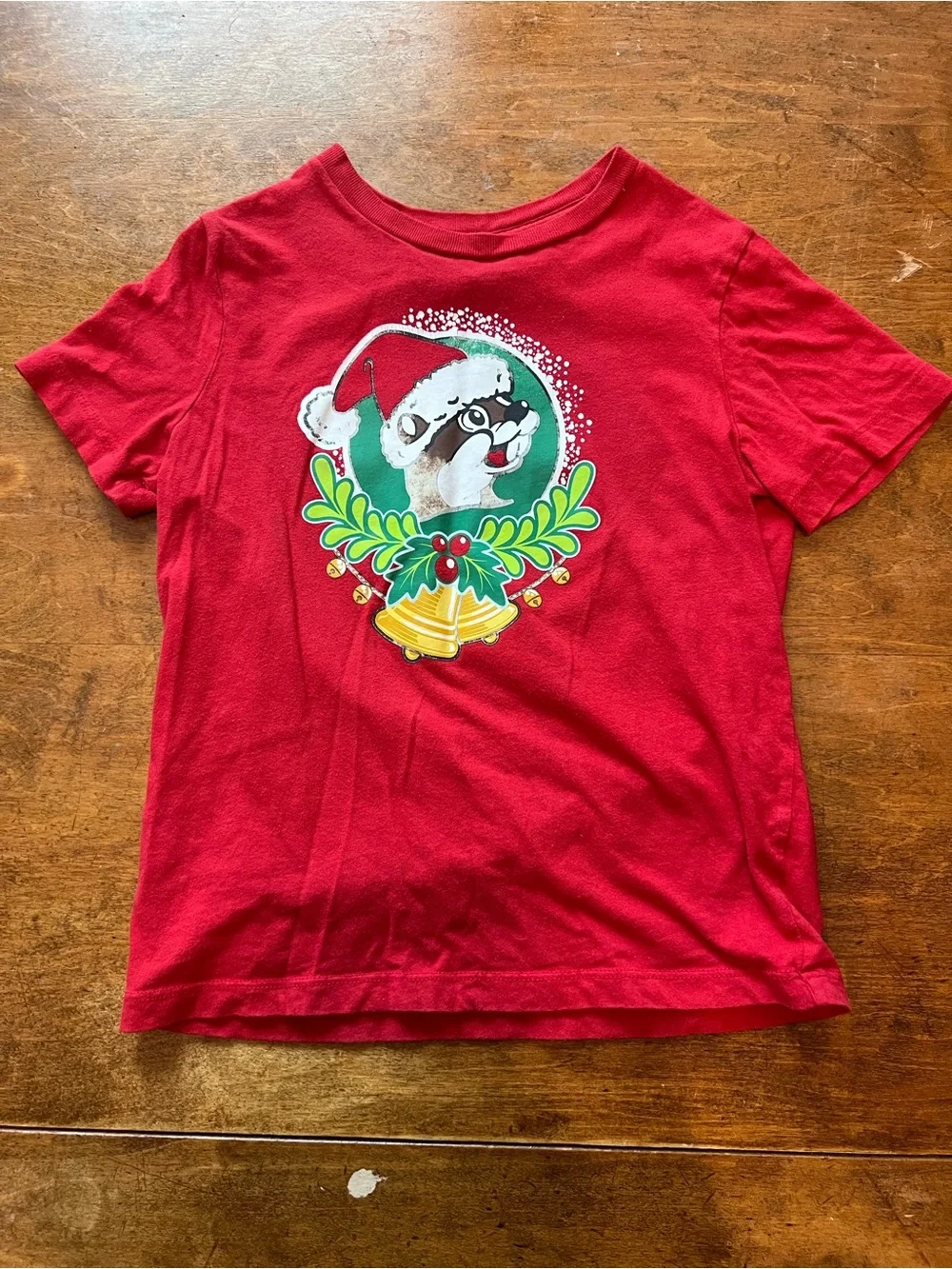 Buc-ee’s Kids Christmas T-Shirt Youth XS Red 2025 Jingle Holiday Beaver Tee